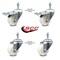 Service Caster 3 Inch Nylon Wheel Swivel 3/8 Inch Threaded Stem Caster Total Lock Brakes, 2PK SCC-TSTTL20S314-NYS-381615-2-S-2 - alternate 4
